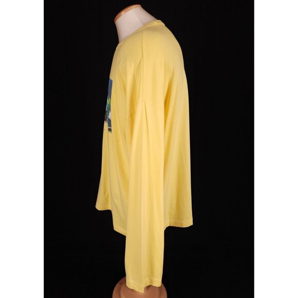 Vivendii Organic Cotton Long Sleeve T-Shirt L Mens Yellow Look Around $170 - Picture 5 of 15